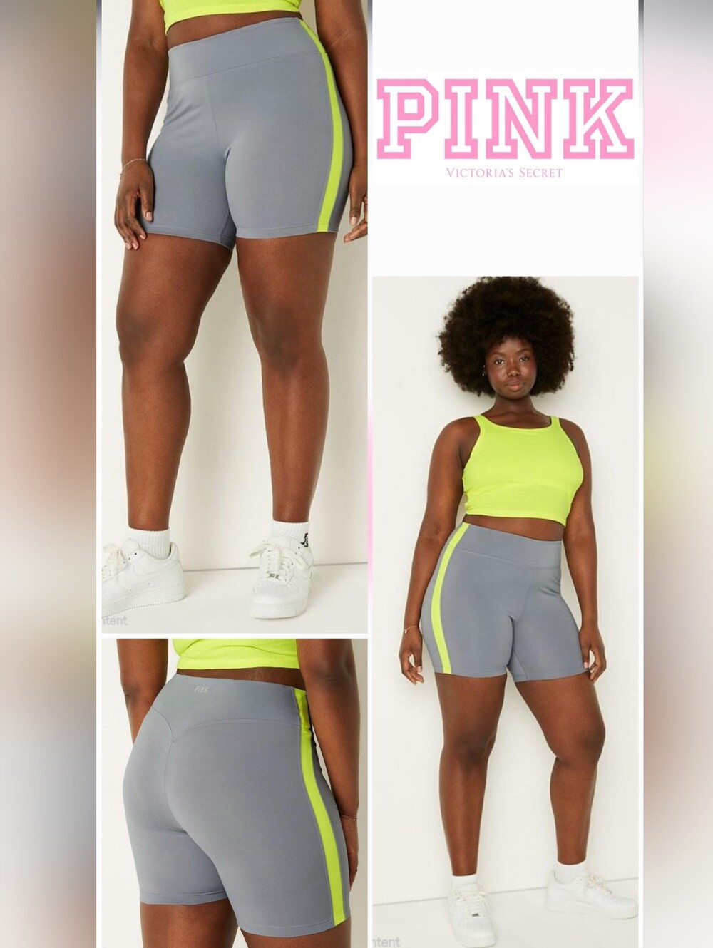 3 For $30😃NWT PINK Victoria's Secret 6" Soft Ultimate High Rise Biker Shorts